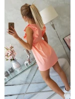 Šaty s volánmi 9082 marhuľová - Kesi Šaty s volánmi 9082 marhuľová - Kesi