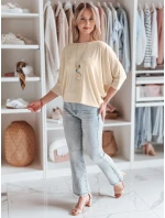 Dámska oversize maslová blúzka s príveskom LUZVIA béžová FashionStreet RY2773 Dámska oversize maslová blúzka s príveskom LUZVIA béžová FashionStreet RY2773
