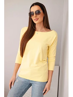 Dámska blúzka s lodičkovým výstrihom lemon