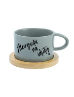 ALERGICKÁ NA IDIOTY - šedý hrníček makronka 200 ml ALERGICKÁ NA IDIOTY - šedý hrníček makronka 200 ml