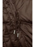 Hnědá vypasovaná dlouhá zimní bunda model 21246862 - S'WEST