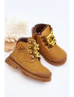 Dziecięce Ocieplane Botki Trapery Camel Walter Dziecięce Ocieplane Botki Trapery Camel Walter