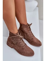 Šněrovací boty model 21954777 hnědé - S.Barski Šněrovací boty model 21954777 hnědé - S.Barski