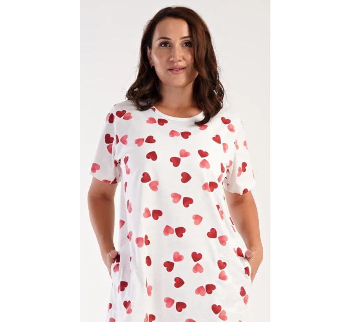 Dámské domácí šaty s krátkým rukávem model 18977131 - Vienetta Dámské domácí šaty s krátkým rukávem model 18977131 - Vienetta