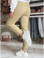 Dámské kalhoty chinos s páskem tmavě béžové Dstreet model 21986452 - FashionStreet