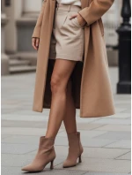 Dámské semišové béžové kozačky Dstreet model 21993201 - FashionStreet