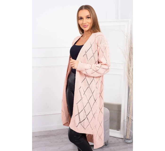 Sveter s geometrickým vzorom púdrovo ružový Sveter s geometrickým vzorom púdrovo ružový