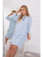 Šaty s kapucňou modré Šaty s kapucňou modré