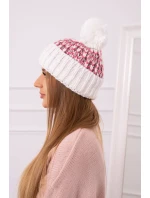 Dámská čepice Ellen s bambulí model 18751771 bílá - K-Fashion