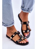 Damskie Klapki Z Dużymi Ćwiekami Czarne Mercure Damskie Klapki Z Dużymi Ćwiekami Czarne Mercure