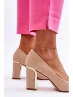 Klasické semiš lodičky Na model 21623329 Podpatku Béžove Elizabeth - Boto Klasické semiš lodičky Na model 21623329 Podpatku Béžove Elizabeth - Boto