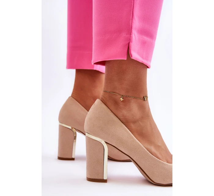 Klasické semiš lodičky Na model 21623329 Podpatku Béžove Elizabeth - Boto Klasické semiš lodičky Na model 21623329 Podpatku Béžove Elizabeth - Boto