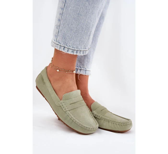Dámské Semišové Mokasíny Big Star model 21693792 Zelené - Big Star Shoes