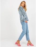 Dámska košeľa LK KS 509017 2.78 čierna a modrá - FPrice