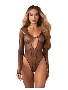 Dámske sexy body Soranna Teddy black and gold - Obsessive