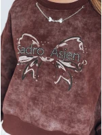 Dámská krátká oversize mikina s motivem vínová Dstreet model 21988085 - FashionStreet