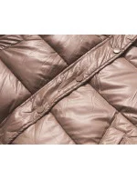 Krátka páperová bunda svetlohnedá (d2-3831-305)