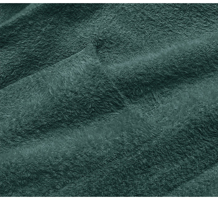 Dlhý vlnený prehoz cez oblečenie typu alpaka v morskej farbe s kapucňou (M105-1)