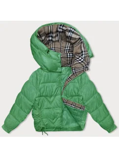 Zelená dámská bunda pro přechodné období s podšívkou model 21245862 - XINYILUN