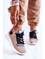 Damskie Wsuwane Sportowe Buty Sneakersy Beżowe Klayra
