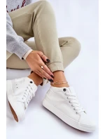 Dámské klasické vysoké tenisky Big Star model 21608900 bílé - Big Star Shoes Dámské klasické vysoké tenisky Big Star model 21608900 bílé - Big Star Shoes