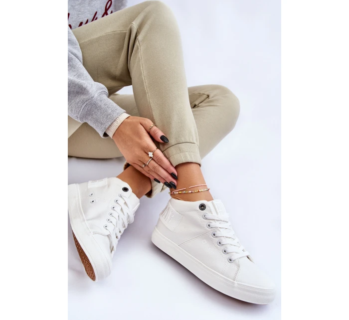 Dámské klasické vysoké tenisky Big Star model 21608900 bílé - Big Star Shoes Dámské klasické vysoké tenisky Big Star model 21608900 bílé - Big Star Shoes