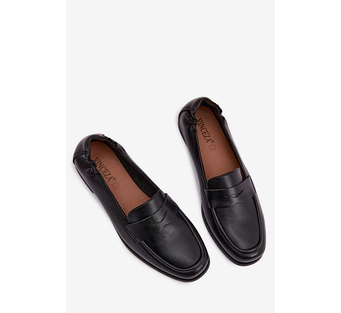 Mokasíny z pravé kůže Vinceza 18121 černé