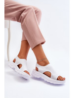 Dámske športové sandále s hrubou podrážkou, biele Deinaleia