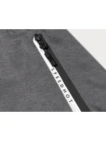 Šedé pánske kraťasy s kontrastnými vsadkami (8K925-5) Šedé pánske kraťasy s kontrastnými vsadkami (8K925-5)