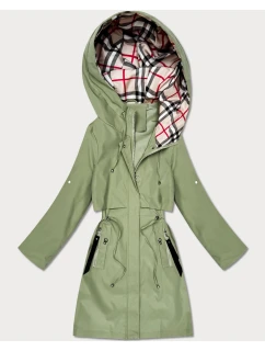 Dámska ľahká khaki parka s podšívkou Goodlookin (KK60407-5#)
