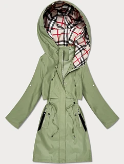 Dámska ľahká khaki parka s podšívkou Goodlookin (KK60407-5#)