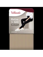 Dámske módne legíny RELAX & GO RIB OPTIC LEGGINGS - BELLINDA - čierne