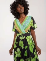 Sukienka DHJ SK  czarno zielony model 20105439 - FPrice