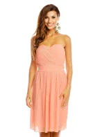 Dámske spoločenské značkové šaty MAYAADI korzetové lososovej - Ružová / XL - MAYAADI