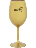 PAUZIČKA - zlatá sklenice na víno 350 ml