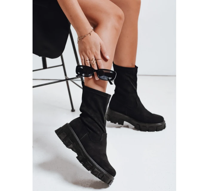 Dámské boty na platformě černé Dstreet ZY1135