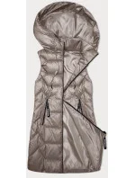 Dámska vesta cappuccino s odnímateľnou kapucňou S'West (B8232-12)