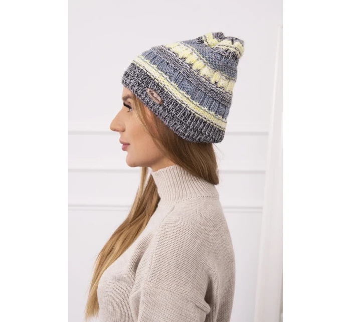 Čiapka s fleecom Patrycja K254 žltá+čierna