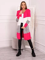 Pruhovaný sveter malinová + ružová