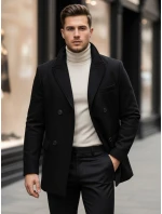 Pánsky čierny kabát FashionStreet CX0433