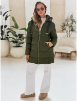 Dámská zimní bunda s kapucí zelená Dstreet model 21978724 - FashionStreet