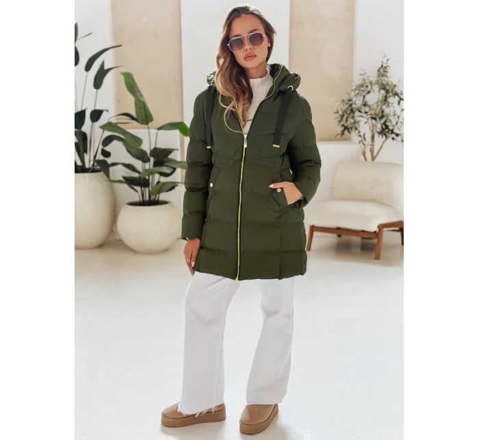 Dámská zimní bunda s kapucí zelená Dstreet model 21978724 - FashionStreet