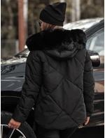 MODIVA prešívaná dámska zimná bunda s kapucňou čierna FashionStreet TY4726