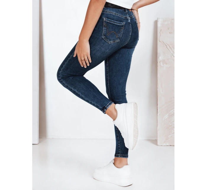 Dámske skinny džínsy modré FashionStreet UY2824
