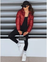 Dámská krátká zimní bunda s kapucí bordó Dstreet model 21994201 - FashionStreet