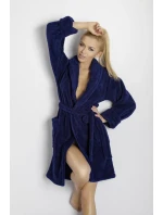 Dámsky župan Diana short dark blue - DKAREN