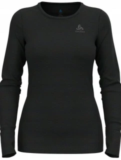 BL TOP model 21469076 neck l/s MERINO 200 dámské tričko velikost M Black - ODLO