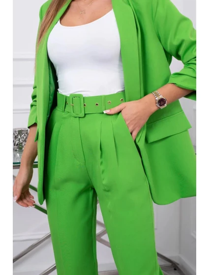 Elegantní souprava saka a kalhot světle zelené barvy