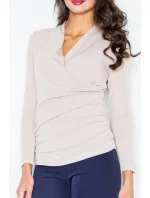 Dámský svetr model 18343871 béžový - Figl