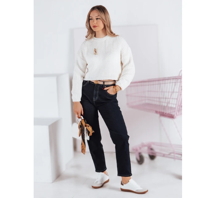 Dámské džínové kalhoty mom fit tmavě modré Dstreet model 21983593 - FashionStreet